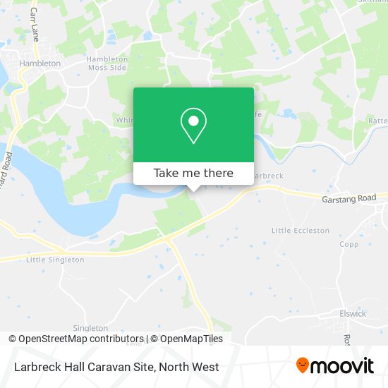 Larbreck Hall Caravan Site map