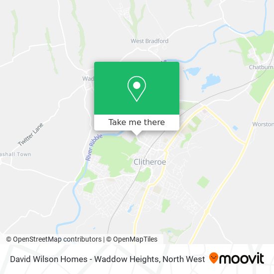 David Wilson Homes - Waddow Heights map