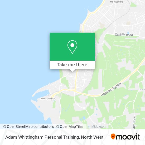 Adam Whittingham Personal Training map
