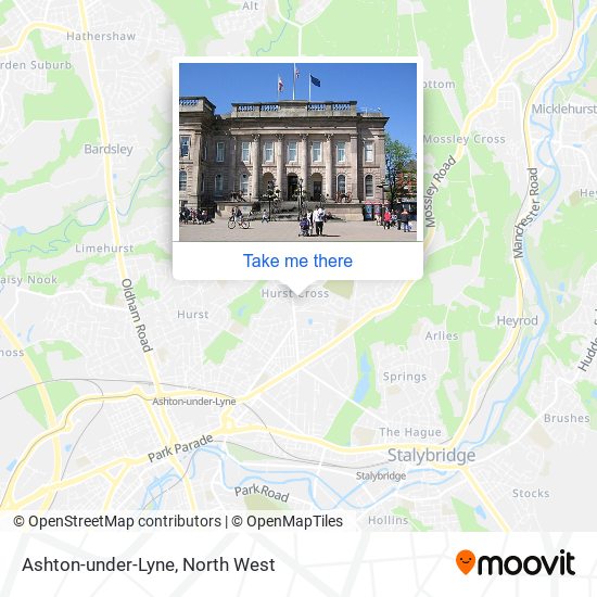 Ashton-under-Lyne map
