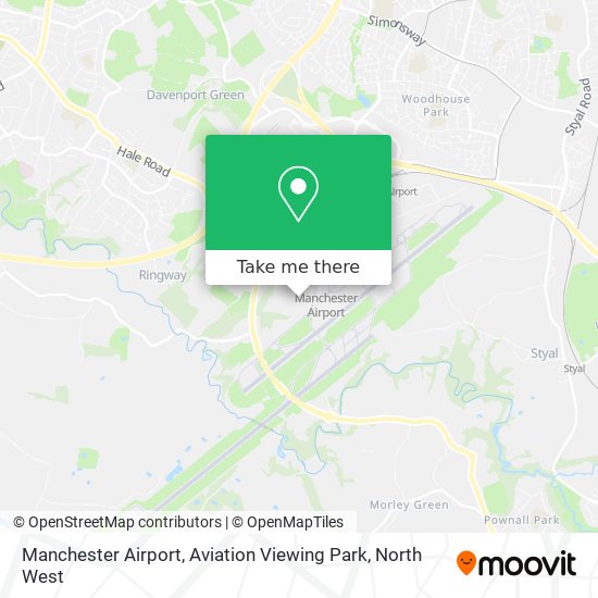 Manchester Airport, Aviation Viewing Park map