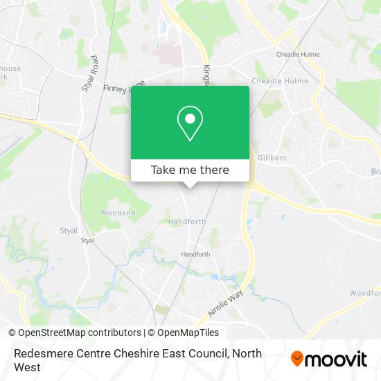 Redesmere Centre Cheshire East Council map