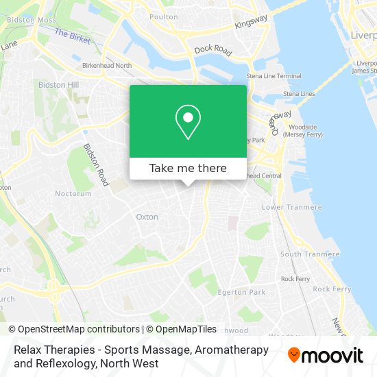 Relax Therapies - Sports Massage, Aromatherapy and Reflexology map