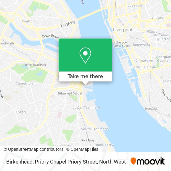 Birkenhead, Priory Chapel Priory Street map