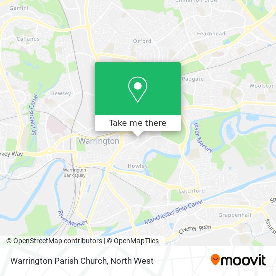 Warrington Parish Church map