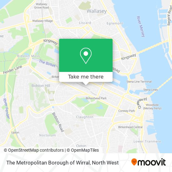 The Metropolitan Borough of Wirral map