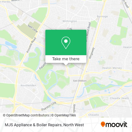 MJS Appliance & Boiler Repairs map