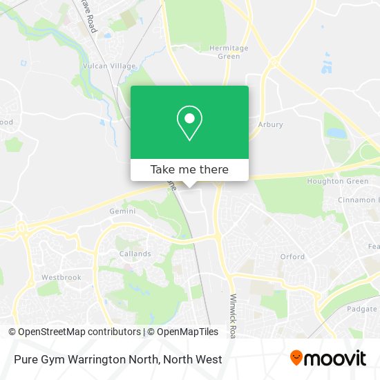 Pure Gym Warrington North map