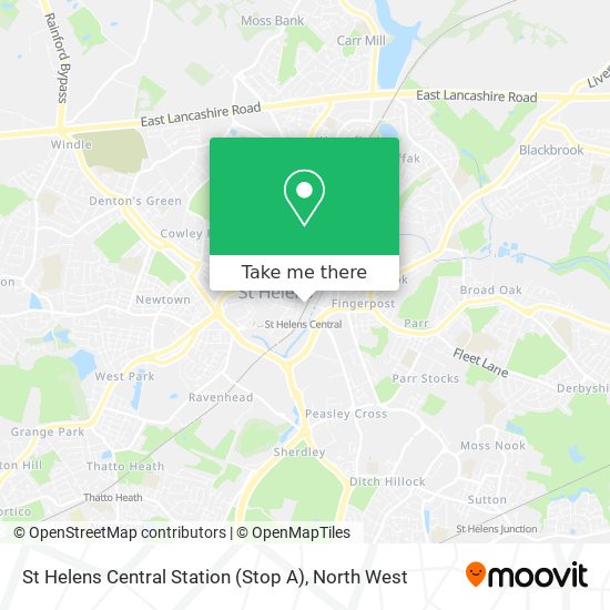 St Helens Central Station (Stop A) map