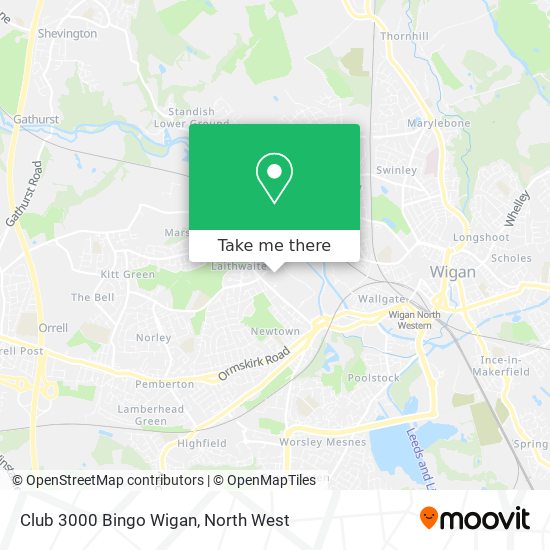 Club 3000 Bingo Wigan map