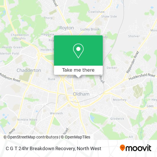 C G T 24hr Breakdown Recovery map