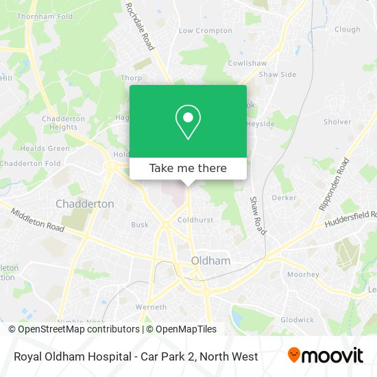 Royal Oldham Hospital - Car Park 2 map