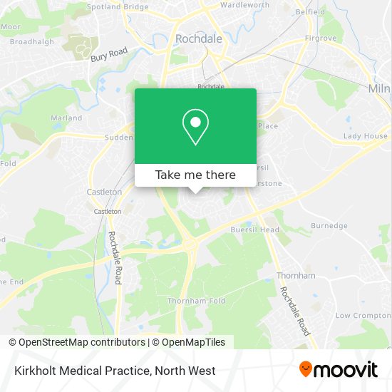 Kirkholt Medical Practice map
