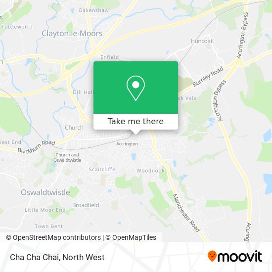 How to get to Cha Cha Chai in Accrington by Bus or Train