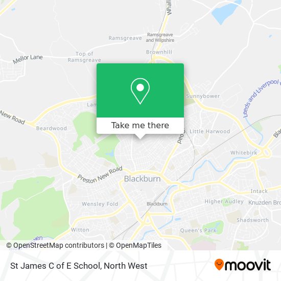 St James C of E School map