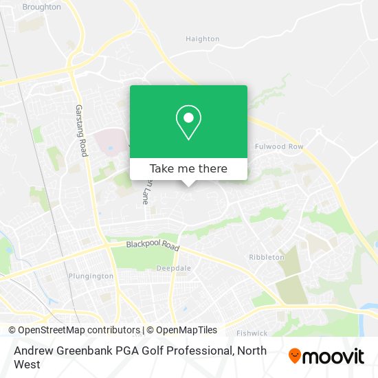 Andrew Greenbank PGA Golf Professional map