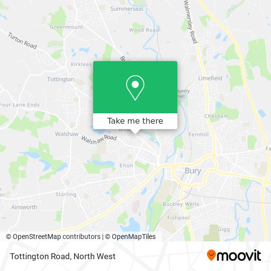 Tottington Road map