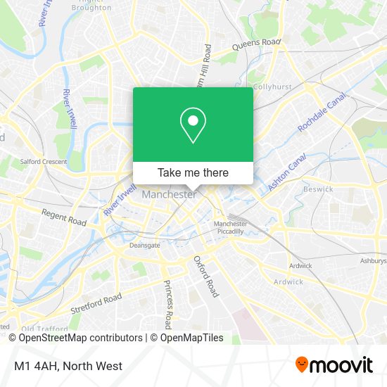 How to get to M1 4AH in Manchester by bus, light rail or train?