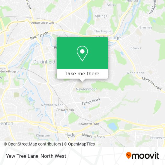 Yew Tree Lane map