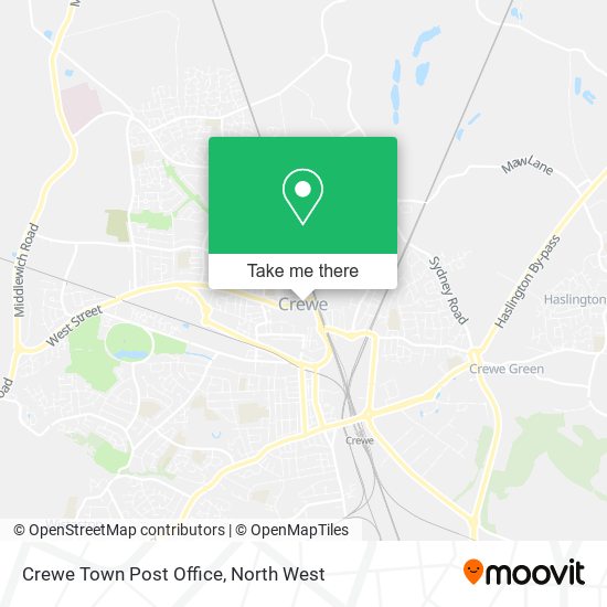 Crewe Town Post Office map
