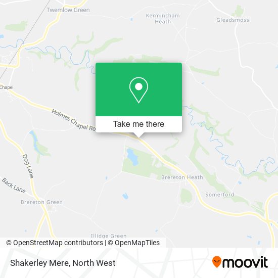 Shakerley Mere map