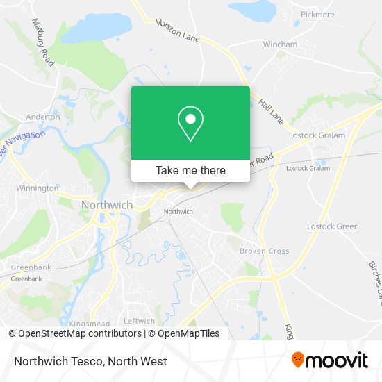 Northwich Tesco map