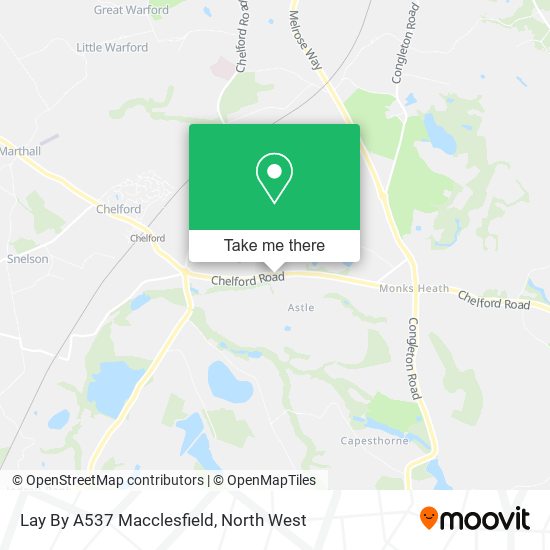 Lay By A537 Macclesfield map