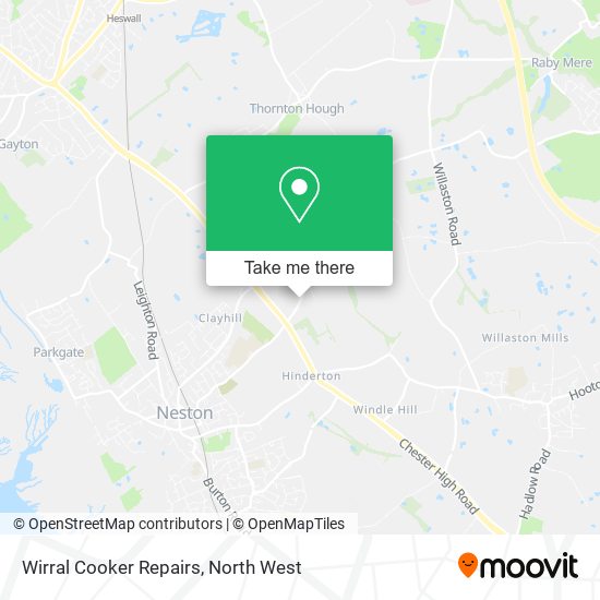 Wirral Cooker Repairs map