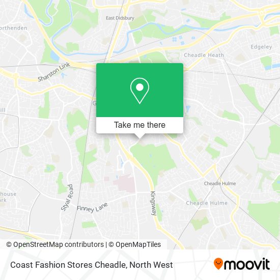 Coast Fashion Stores Cheadle map