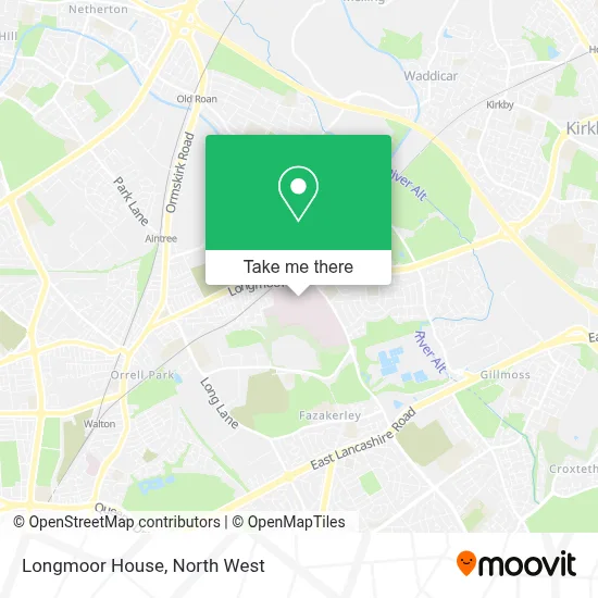 Longmoor Ranges Map How to Get to Longmoor House in Fazakerley by Train or Bus?
