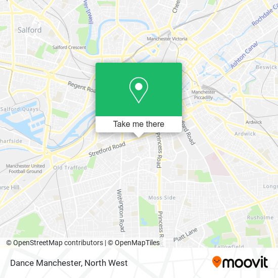 Dance Manchester map