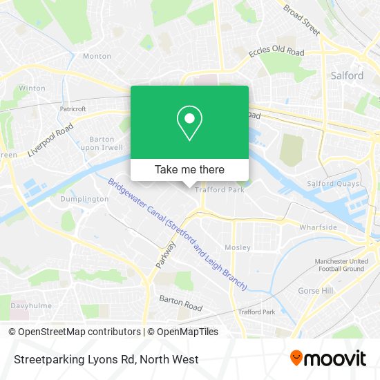 Streetparking Lyons Rd map
