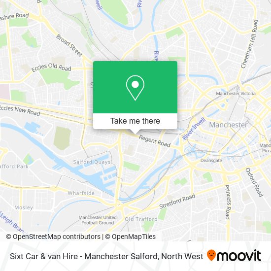 Sixt Car & van Hire - Manchester Salford map