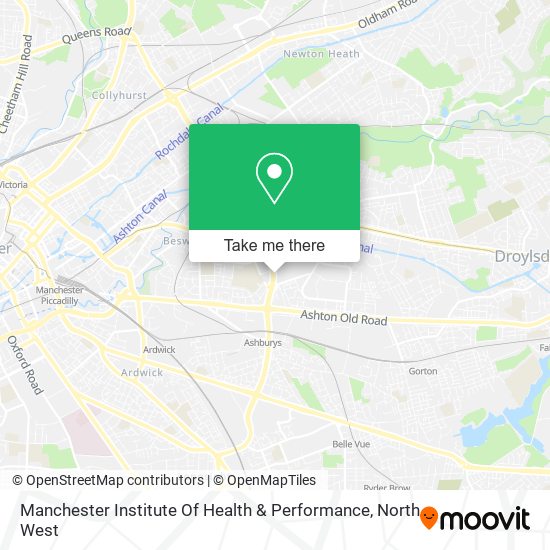 Manchester Institute Of Health & Performance map