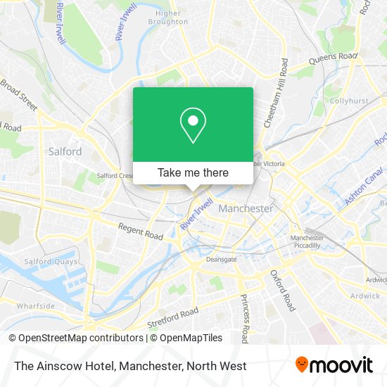 The Ainscow Hotel, Manchester map