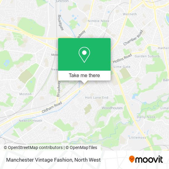 Manchester Vintage Fashion map