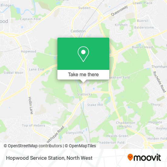 Hopwood Service Station map