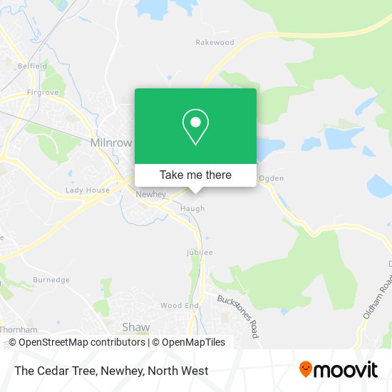 The Cedar Tree, Newhey map