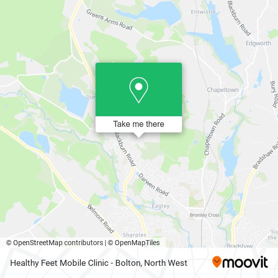Healthy Feet Mobile Clinic - Bolton map