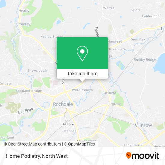 Home Podiatry map