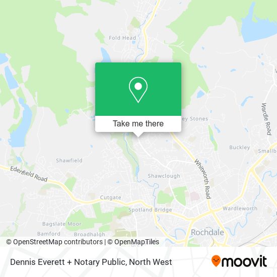 Dennis Everett + Notary Public map