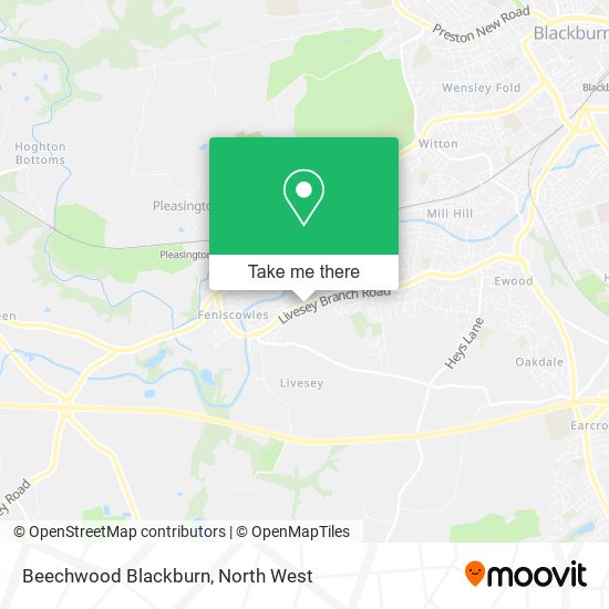 Beechwood Blackburn map