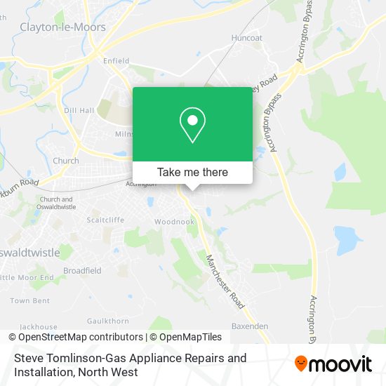 Steve Tomlinson-Gas Appliance Repairs and Installation map