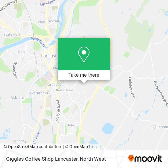 Giggles Coffee Shop Lancaster map