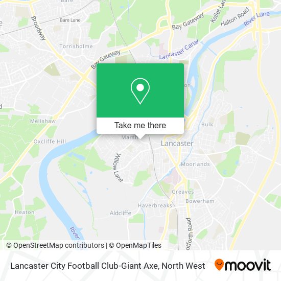 Lancaster City Football Club-Giant Axe map