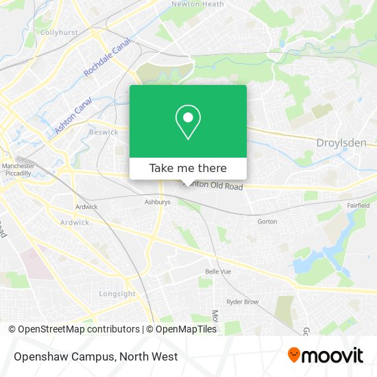 Openshaw Campus map
