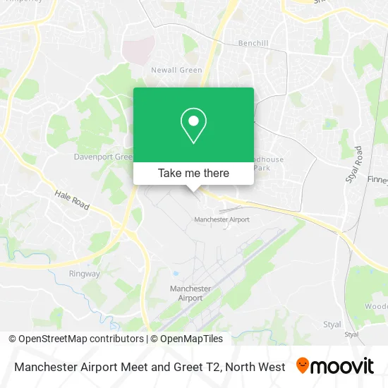 Manchester Airport Meet and Greet T2 map
