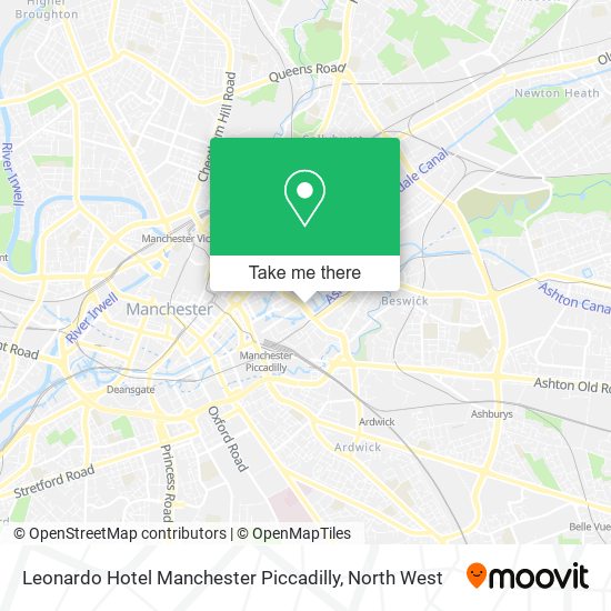 Leonardo Hotel Manchester Piccadilly map