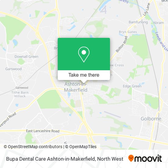 Bupa Dental Care Ashton-in-Makerfield map