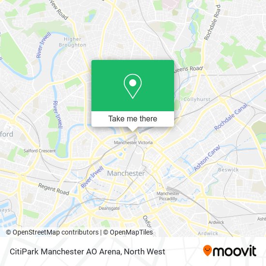 CitiPark Manchester AO Arena map